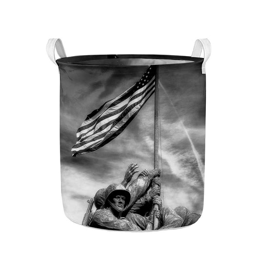 American War Memorial Print Collapsible Laundry Basket