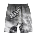 American War Memorial Print Cotton Shorts