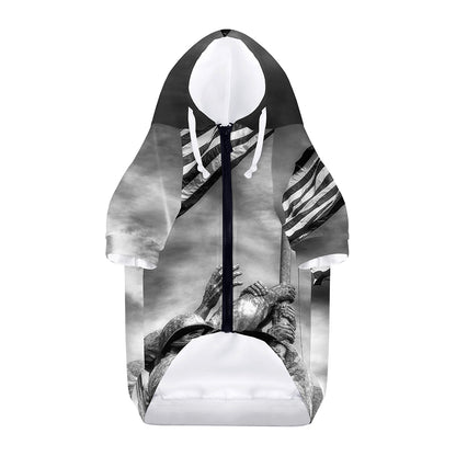 American War Memorial Print Dog Zip Up Hoodie
