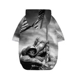 American War Memorial Print Dog Zip Up Hoodie