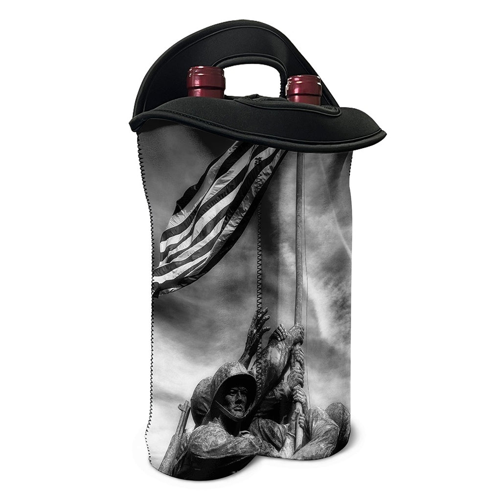 American War Memorial Print Double Neoprene Wine Tote