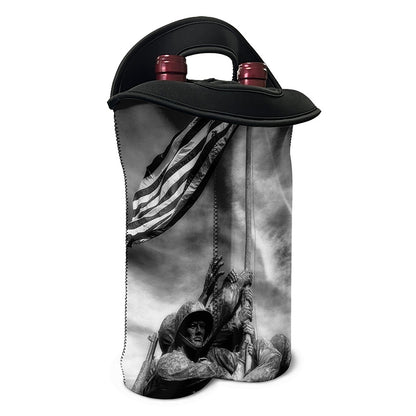 American War Memorial Print Double Neoprene Wine Tote