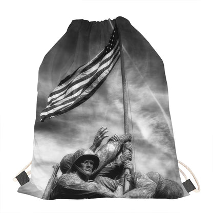 American War Memorial Print Drawstring Bag