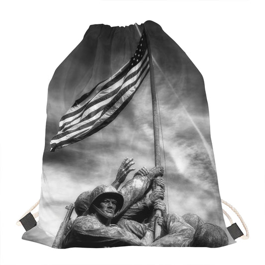 American War Memorial Print Drawstring Bag