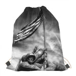 American War Memorial Print Drawstring Bag