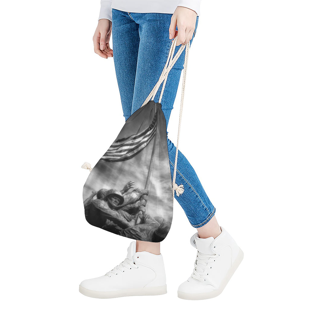American War Memorial Print Drawstring Bag