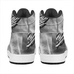 American War Memorial Print High Top Leather Sneakers