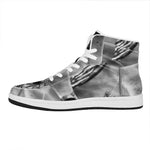 American War Memorial Print High Top Leather Sneakers