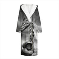 American War Memorial Print Hooded Bathrobe