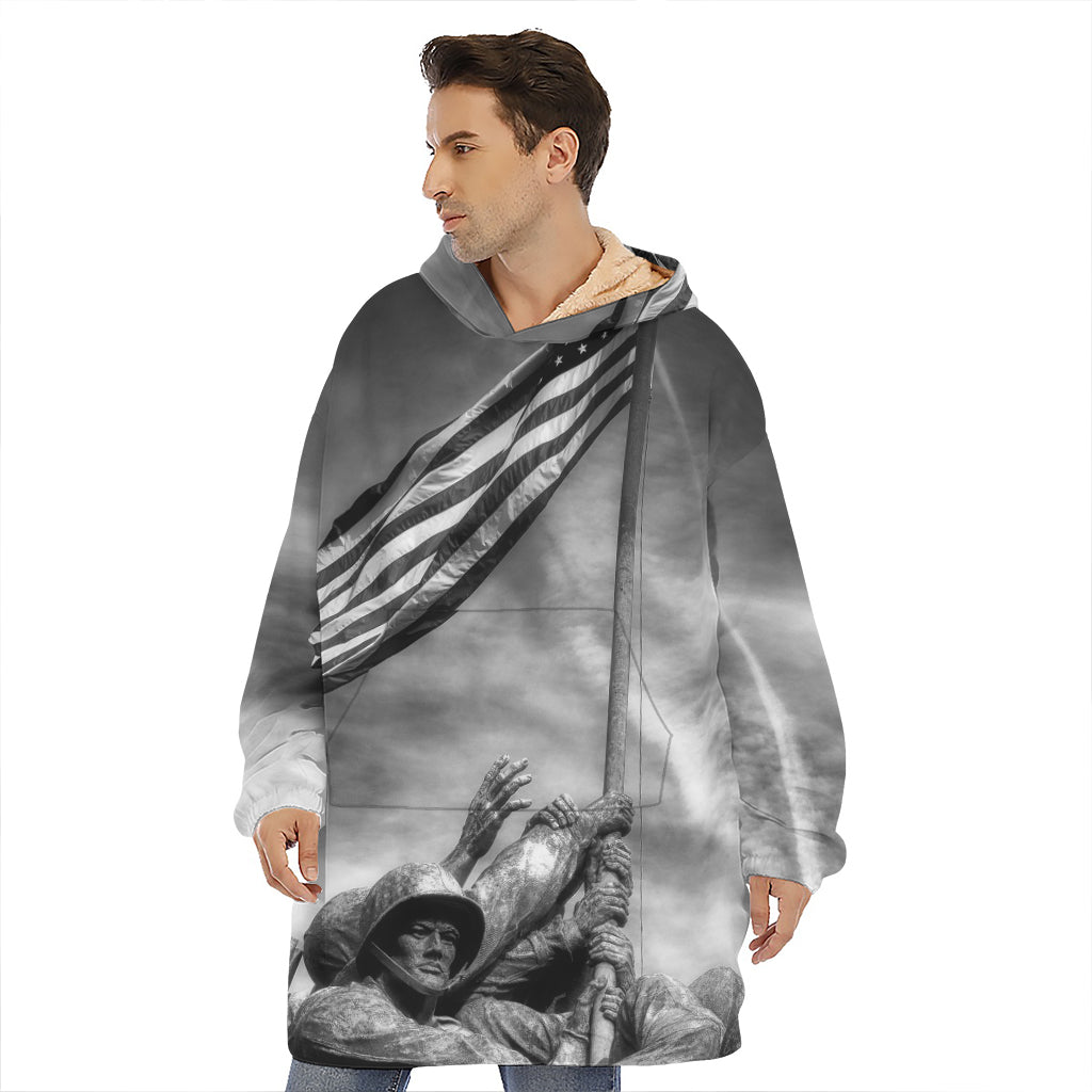 American War Memorial Print Hoodie Blanket