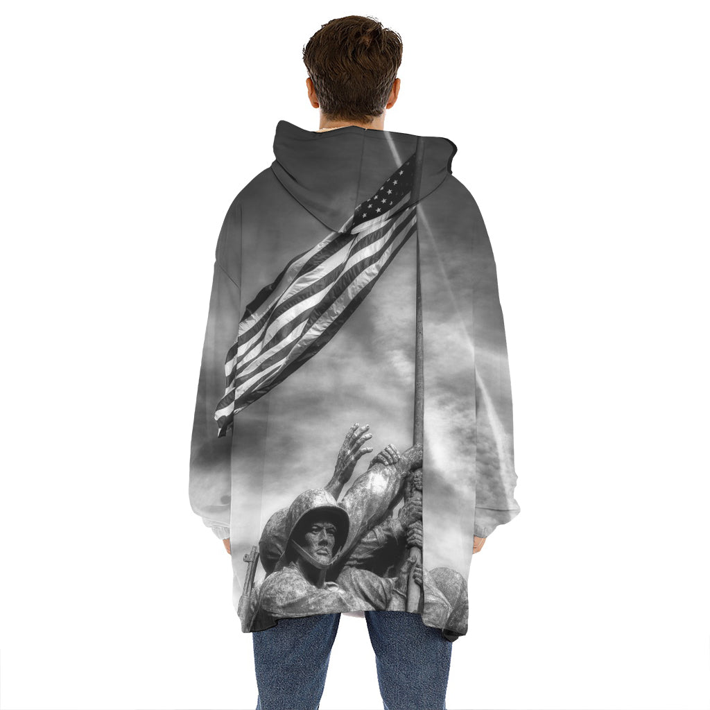 American War Memorial Print Hoodie Blanket
