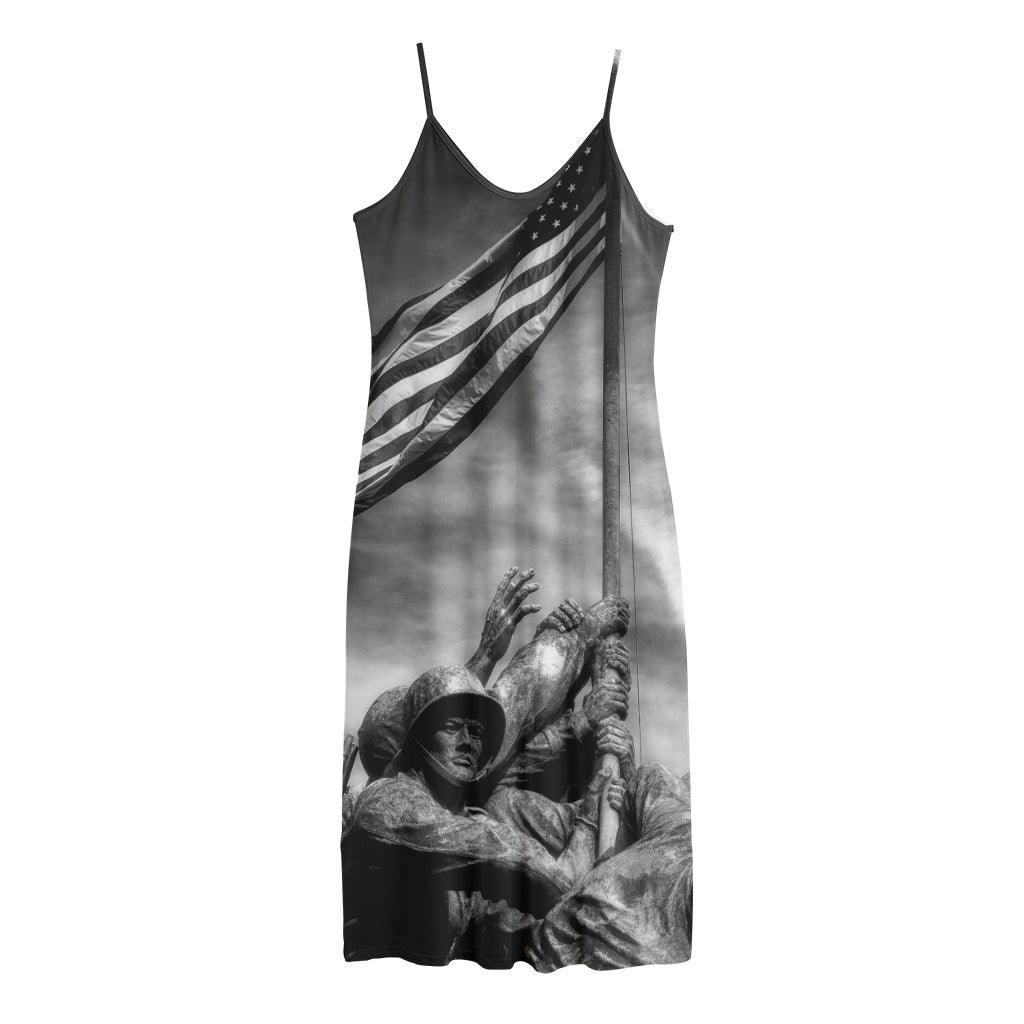 American War Memorial Print Jersey Midi Cami Dress