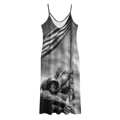 American War Memorial Print Jersey Midi Cami Dress