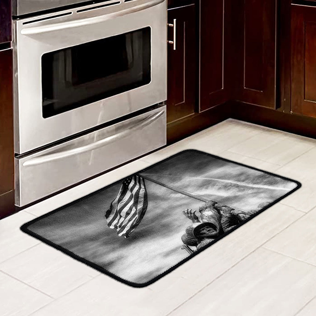 American War Memorial Print Kitchen Mat