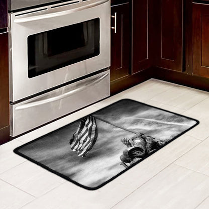 American War Memorial Print Kitchen Mat