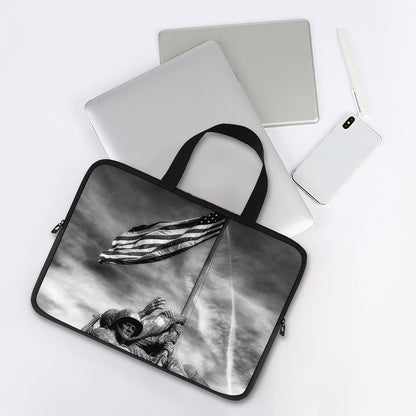 American War Memorial Print Laptop Sleeve With Handle