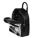 American War Memorial Print Leather Backpack