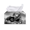 American War Memorial Print Leather Tissue Box Cover