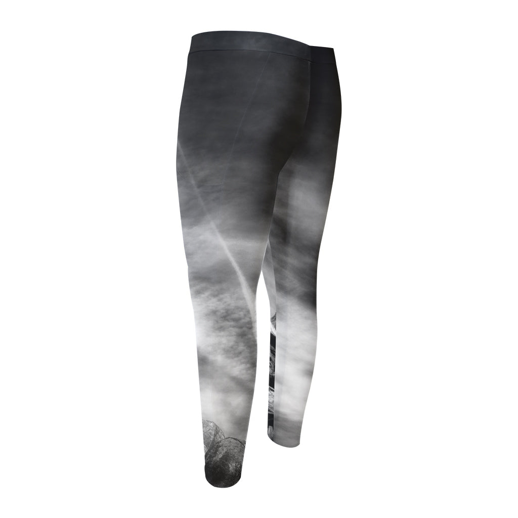 American War Memorial Print Men's Compression Pants