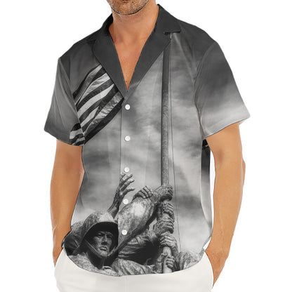 American War Memorial Print Men's Deep V-Neck Shirt
