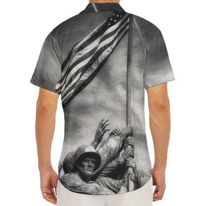 American War Memorial Print Men's Deep V-Neck Shirt