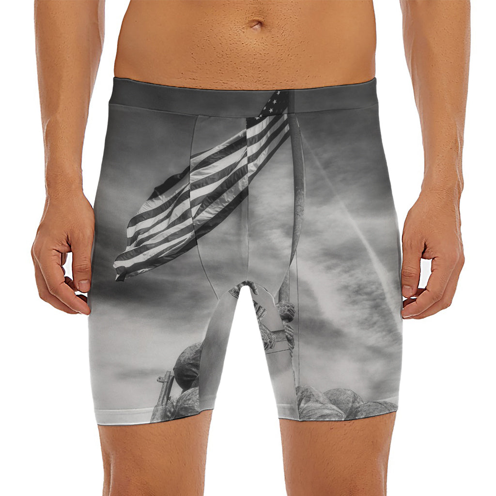American War Memorial Print Men's Long Boxer Briefs