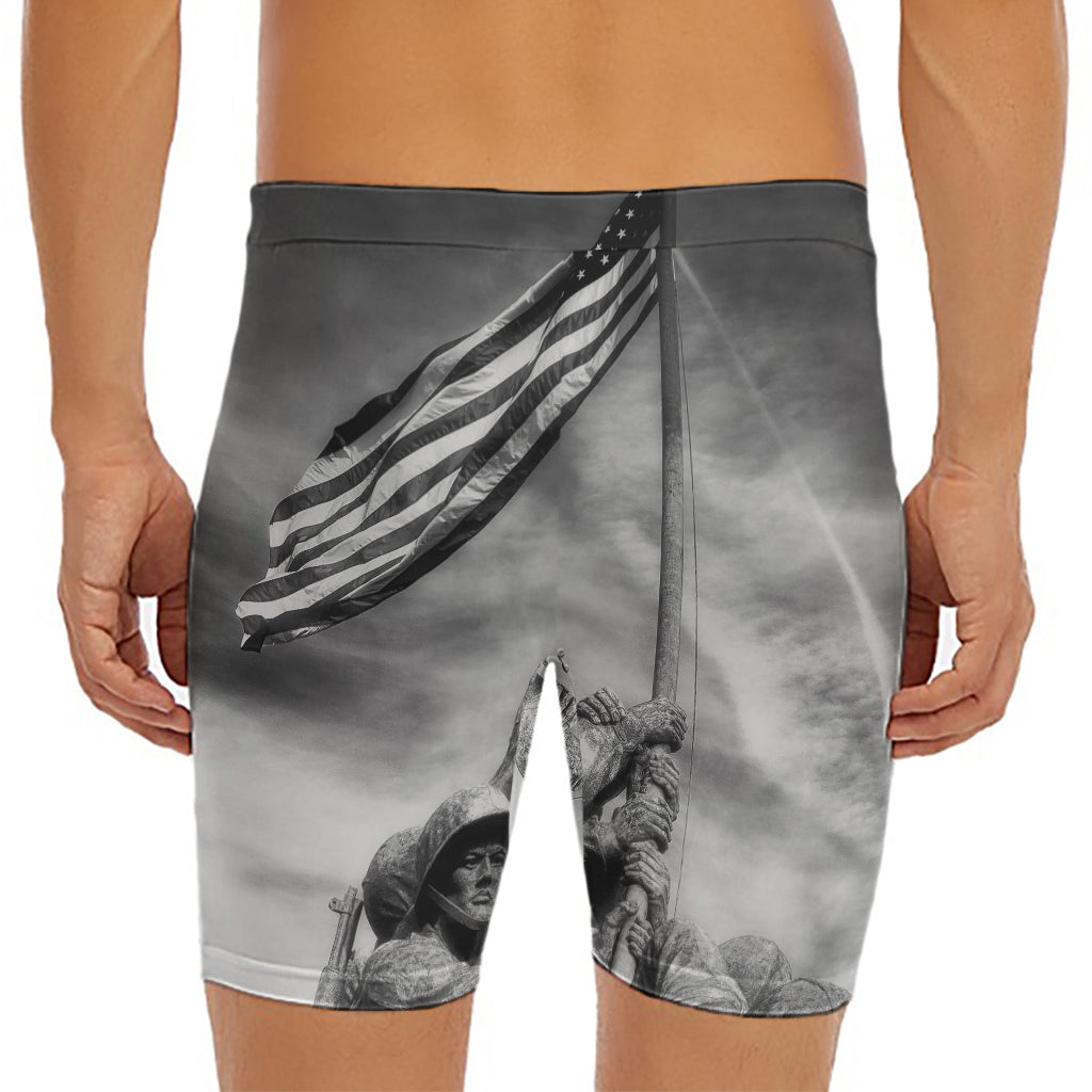 American War Memorial Print Men's Long Boxer Briefs