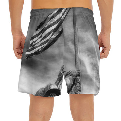 American War Memorial Print Men's Split Running Shorts