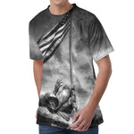 American War Memorial Print Men's Velvet T-Shirt