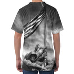 American War Memorial Print Men's Velvet T-Shirt