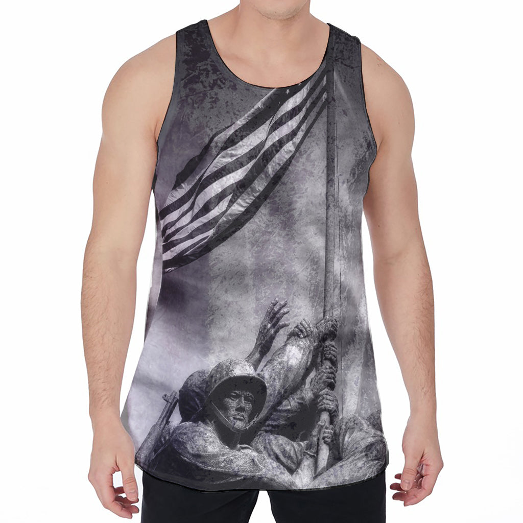 American War Memorial Print Men's Velvet Tank Top