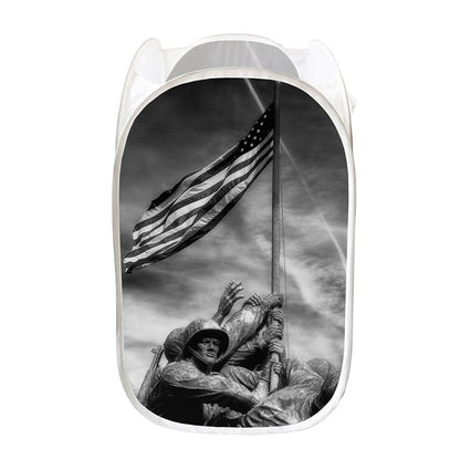 American War Memorial Print Mesh Laundry Hamper