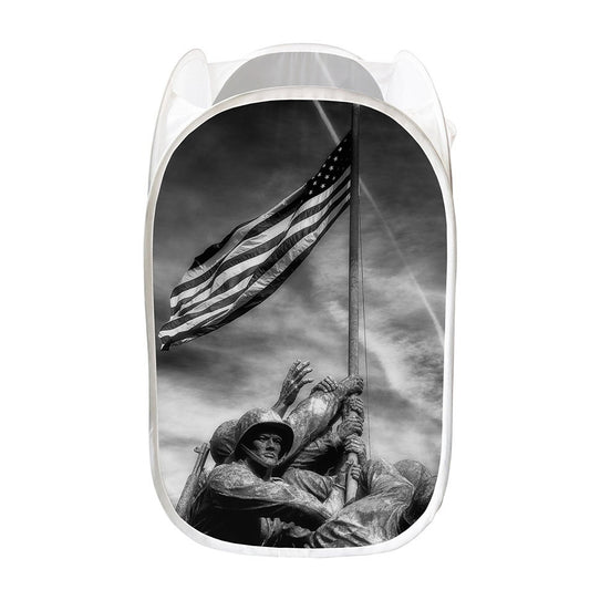 American War Memorial Print Mesh Laundry Hamper