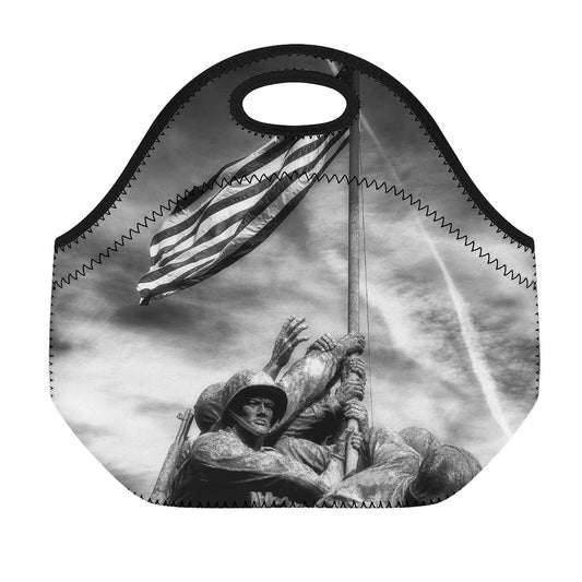 American War Memorial Print Neoprene Lunch Bag
