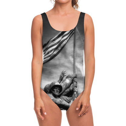 American War Memorial Print One Piece Swimsuit