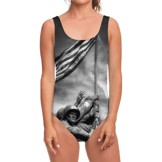 American War Memorial Print One Piece Swimsuit