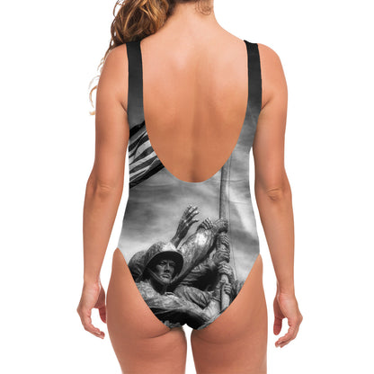 American War Memorial Print One Piece Swimsuit