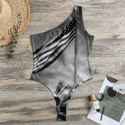 American War Memorial Print One Shoulder Bodysuit