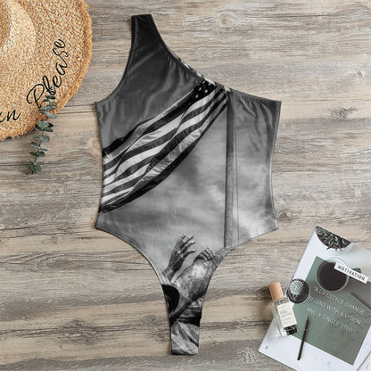 American War Memorial Print One Shoulder Bodysuit