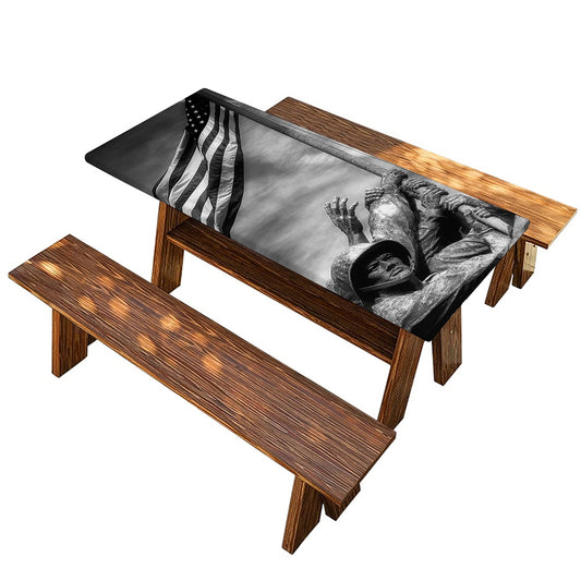 American War Memorial Print Picnic Table Cover