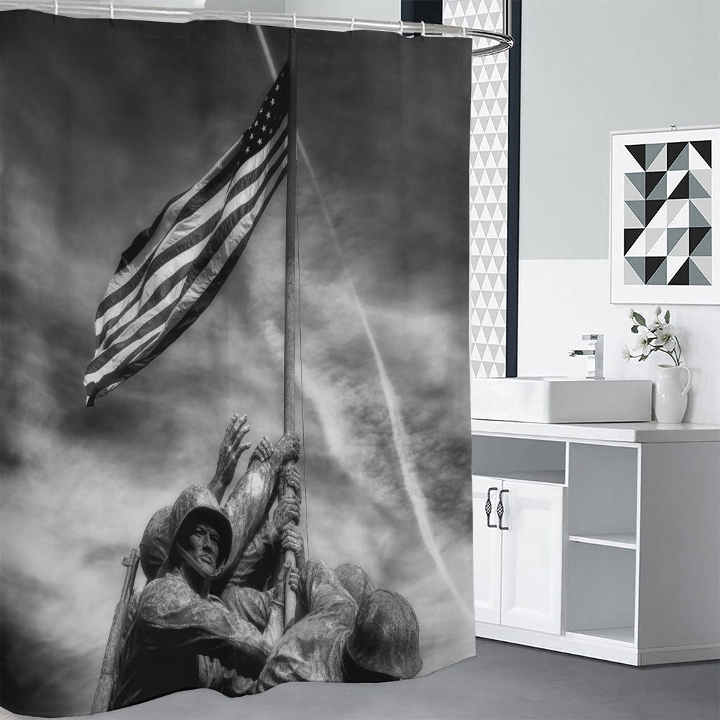American War Memorial Print Premium Shower Curtain