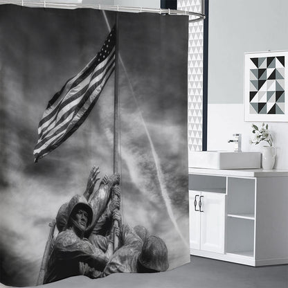 American War Memorial Print Premium Shower Curtain