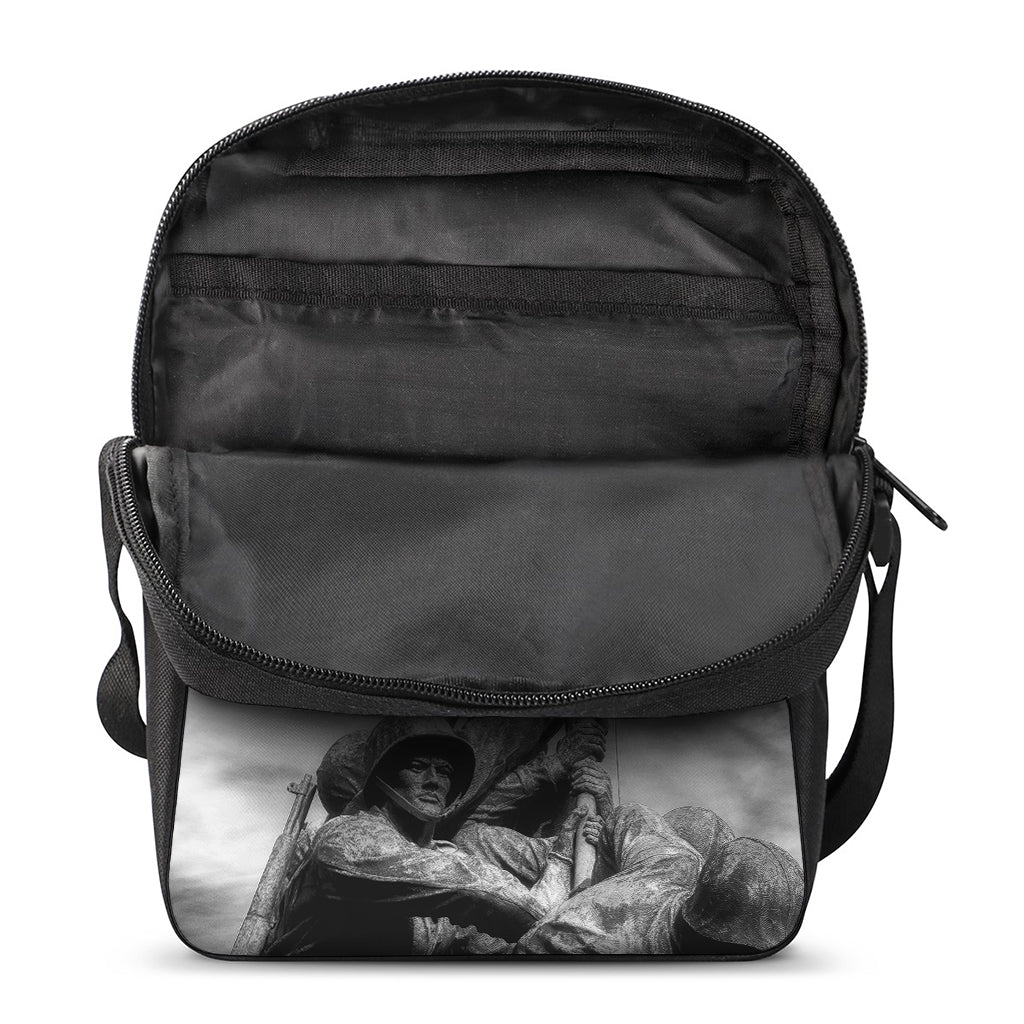 American War Memorial Print Rectangular Crossbody Bag