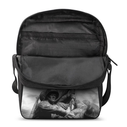 American War Memorial Print Rectangular Crossbody Bag