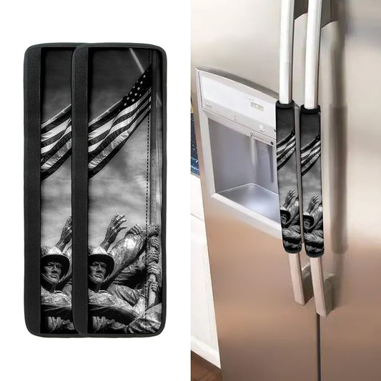 American War Memorial Print Refrigerator Handle Covers
