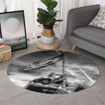 American War Memorial Print Round Rug