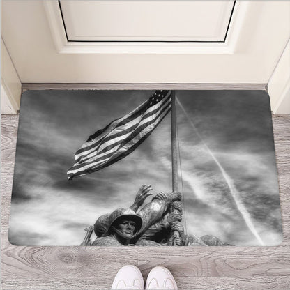 American War Memorial Print Rubber Doormat