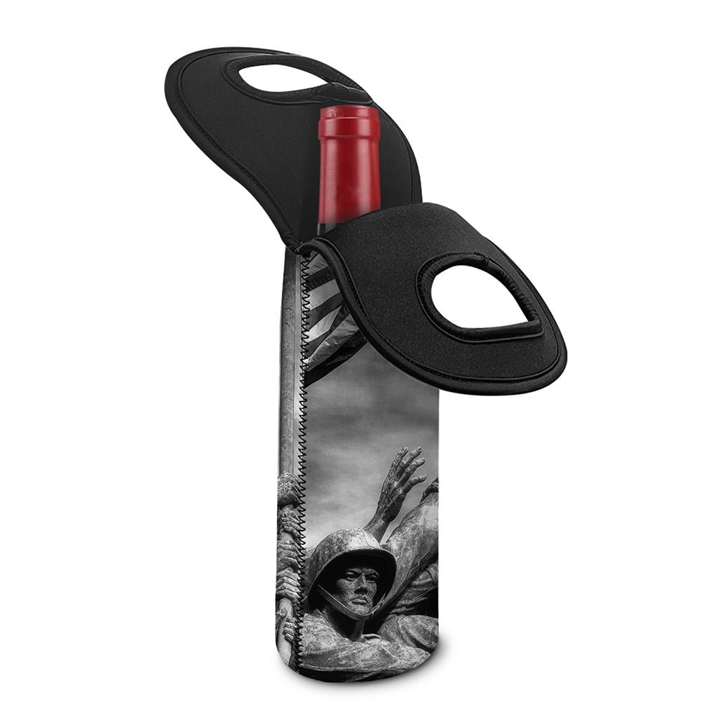 American War Memorial Print Single Neoprene Wine Tote