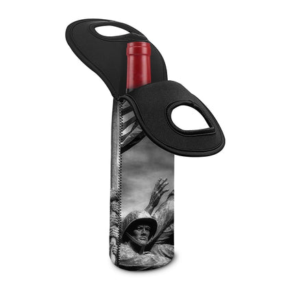 American War Memorial Print Single Neoprene Wine Tote