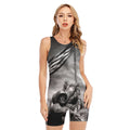 American War Memorial Print Sleeveless One Piece Swimsuit